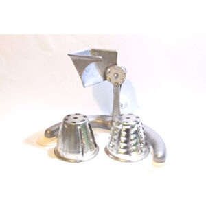 Vintage Rena-Ware Table Top Salad Cutter 3 Footed Hammered 2 Cone Blades Manual